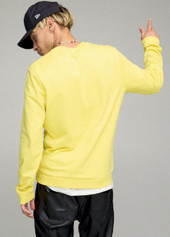 Желтый свитшот мужской basic /no flis/ YAPPI (252386701)