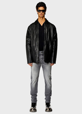 Серые демисезонные регюлар фит джинсы Diesel