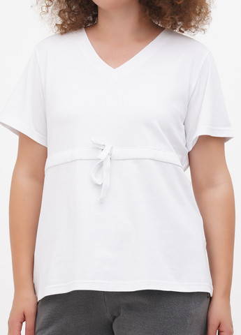 Белая летняя футболка Fleri