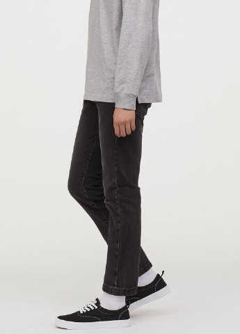 Джинси H&M прямі однотонні темно-сірі джинсові