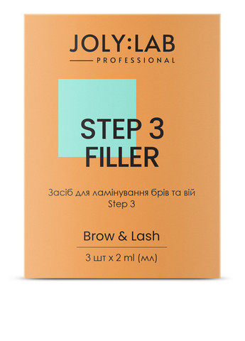Засіб для ламінування брів та вій Step 3, 2 мл Joly:Lab (304726928)
