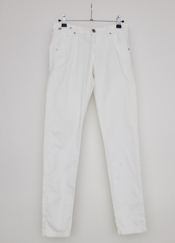 Белые джинсовые летние зауженные брюки Miss Sixty
