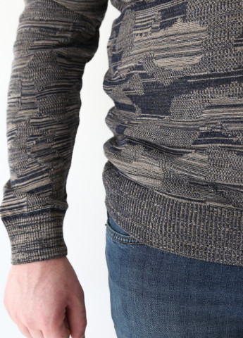 Коричневий зимовий светр чоловічий коричневий тонкий великий розмір JEANSclub Прямой