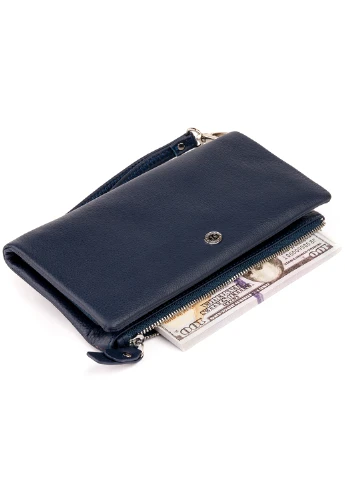 Жіночий шкіряний гаманець-клатч 20,8х10х2 см st leather (252131434)