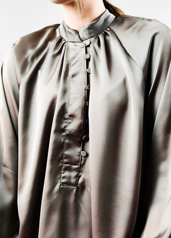 Серое кэжуал платье а-силуэт H&M однотонное