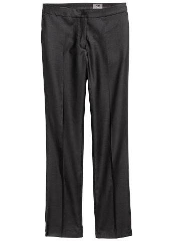 Черные классические демисезонные прямые брюки H&M