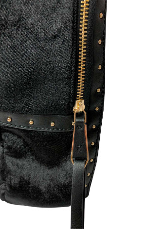 Женский черный бархатный рюкзак с вышивкой Trussardi Jeans (251807601)