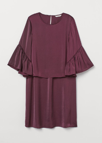 Фіолетова коктейльна сукня для годуючих H&M однотонна