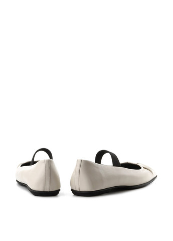 Женские балетки Le'BERDES | молочные однотонные без декора натуральная кожа (294097538)