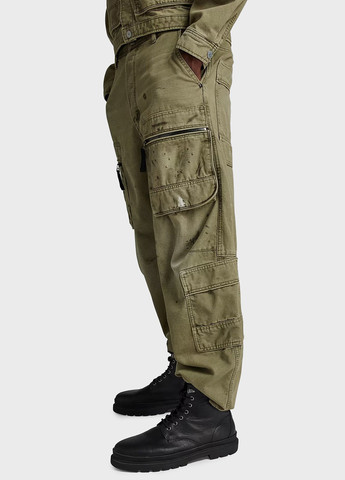 Хаки демисезонные карго джинсы G-Star Raw