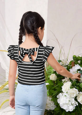 Чорно-біла літня футболка SHEIN