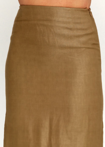 Горчичная кэжуал однотонная юбка Ralph Lauren миди