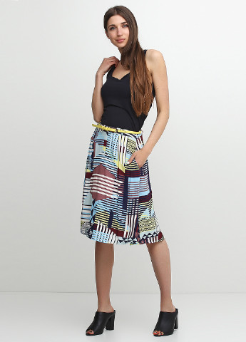 Комбинированное кэжуал юбки Yumi с абстрактным узором