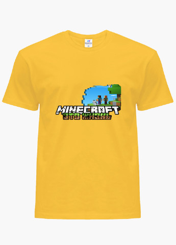 Жовта демісезонна футболка дитяча майнкрафт (minecraft) (9224-1170) MobiPrint