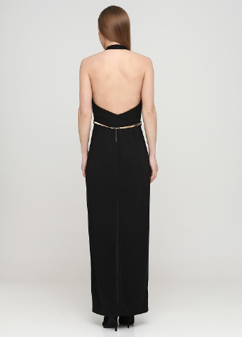 Чорна коктейльна сукня з відкритою спиною H&M однотонна