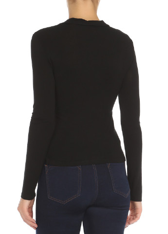 Черная женская футболка-поло Richmond однотонная