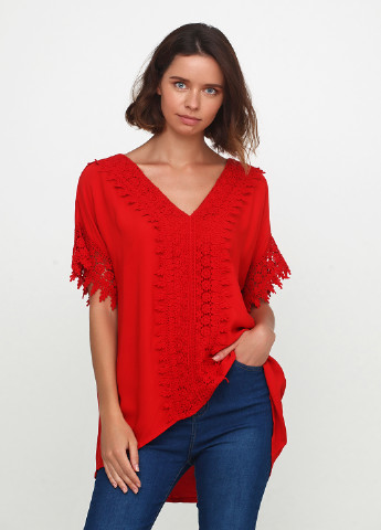 Червона літня блуза Moda in Italy