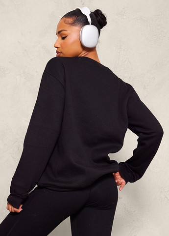 Чорний світшот PrettyLittleThing однотонний без декору (308792169)