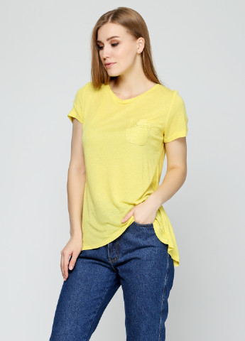 Желтая летняя футболка Cache Cache