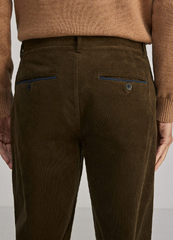 Темно-зеленые кэжуал демисезонные зауженные брюки Springfield