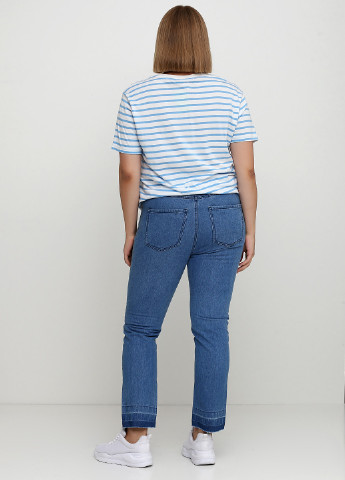 Голубые демисезонные зауженные джинсы Edited