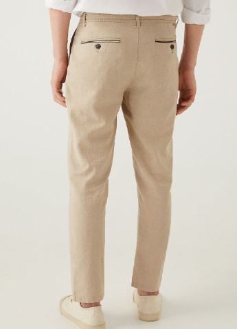 Бежевые кэжуал летние зауженные брюки Springfield