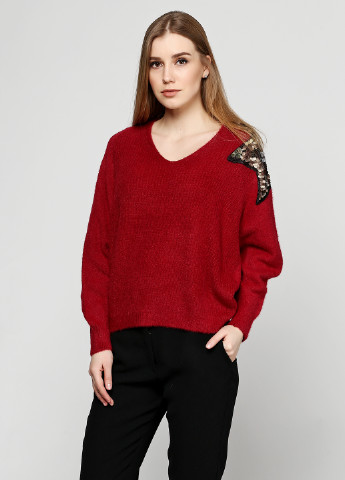 Бордовый демисезонный пуловер пуловер Dolcegiccante