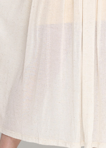 Молочное кэжуал платье Kristina Mamedova с узором «перец с солью»