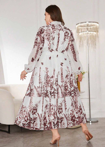 Бордова кежуал сукня SHEIN метелики