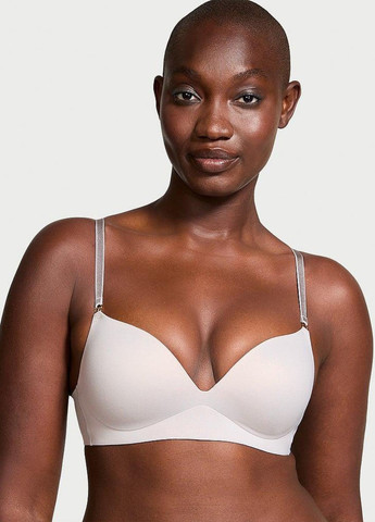 Светло-серый демисезонный комплект (бюстгальтер, трусики) Victoria's Secret