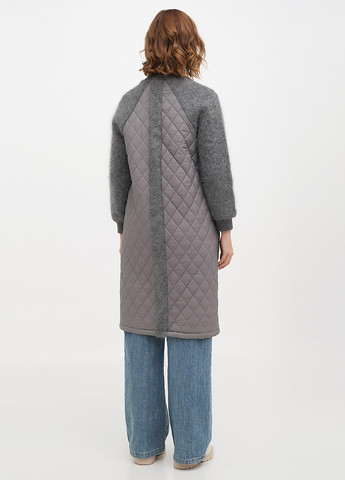 Сірий демісезонний Пуховик No Brand