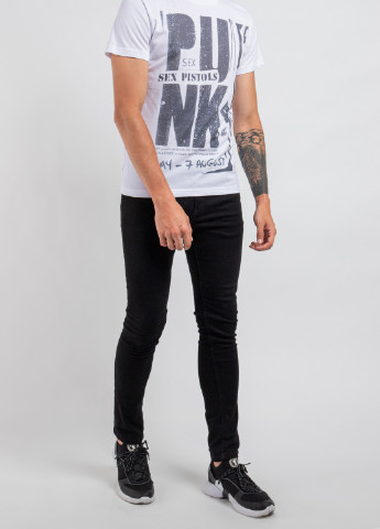 Белая белая футболка с принтом punk Ko Samui