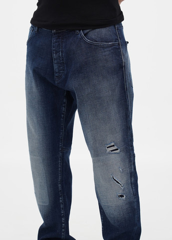 Темно-синие демисезонные регюлар фит джинсы Emporio Armani
