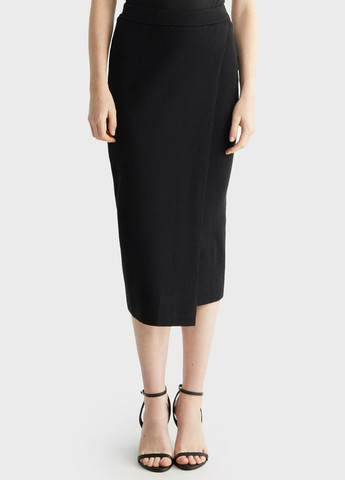 Черная кэжуал однотонная юбка Calvin Klein карандаш