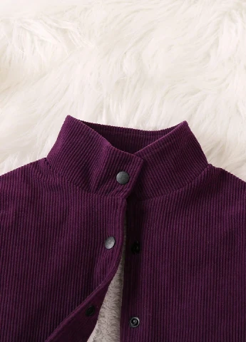 Сливовая демисезонная куртка SHEIN