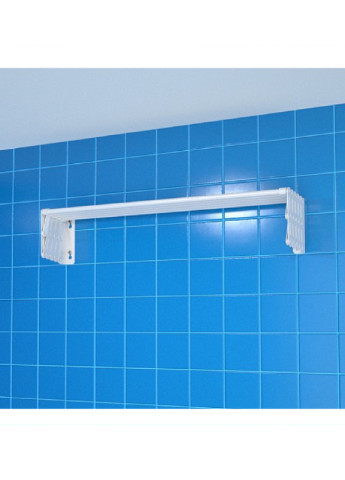 Сушарка гармошка для білизни для одягу настінна зручна компактна 80 см (473105-Prob) Біла Unbranded (253879839)