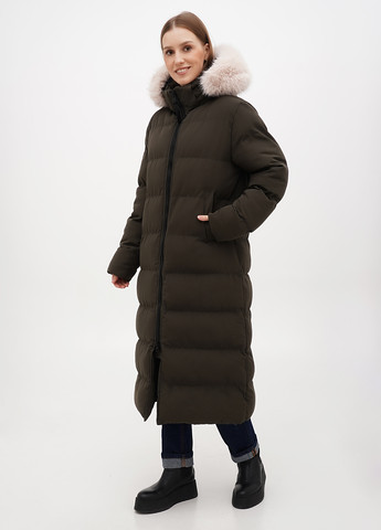 Оливкова (хакі) зимня куртка Boohoo