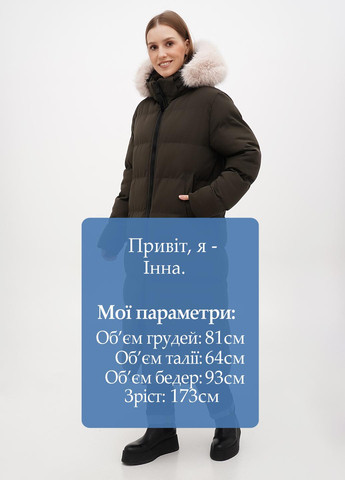 Оливкова (хакі) зимня куртка Boohoo