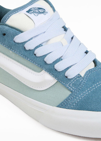 Голубые кеды Vans KNU SKOOL с белой подошвой