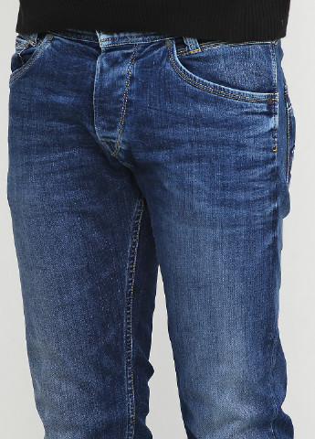Темно-синие демисезонные слим джинсы Pepe Jeans