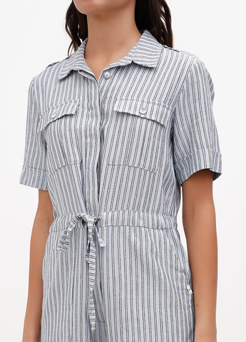 Комбинезон Sassofono комбинезон-шорты полоска комбинированный кэжуал вискоза, лен