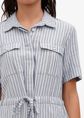 Комбинезон Sassofono комбинезон-шорты полоска комбинированный кэжуал вискоза, лен