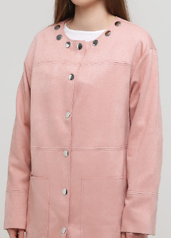 Розовое демисезонное Пальто однобортное Rick Cardona