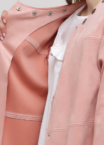 Розовое демисезонное Пальто однобортное Rick Cardona