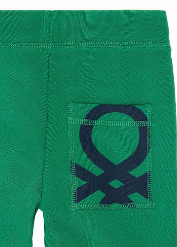 Зеленые спортивные демисезонные брюки со средней талией United Colors of Benetton