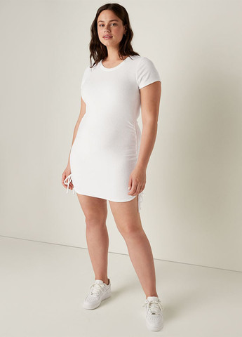 Белое кэжуал платье платье-футболка Victoria's Secret однотонное
