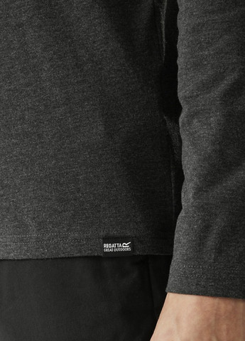 Лонгслів Regatta меланж сірий кежуали поліестер, бавовна