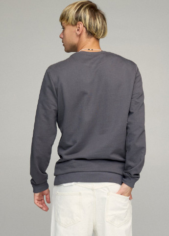 Темно-серый свитшот мужской basic /no flis/ YAPPI (252258829)