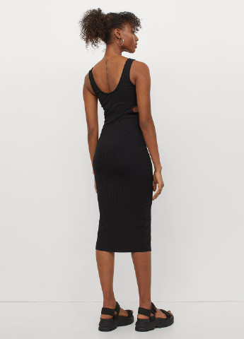 Чорна кежуал сукня футляр, сукня-майка H&M однотонна