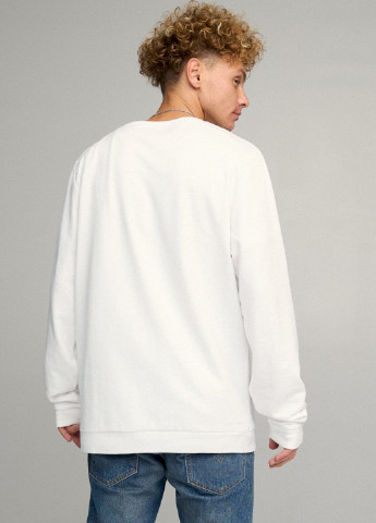 Білий свитшот мужской oversize /no flis/ YAPPI малюнок (254557664)